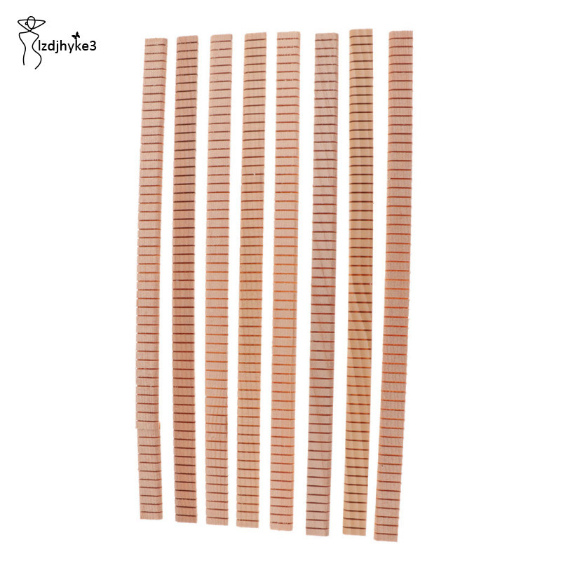 [lzdjhyke3] 8 ชิ้น Spruce Guitar Binding Purfling Strip Edge Guitar Trim Inlay Parts
