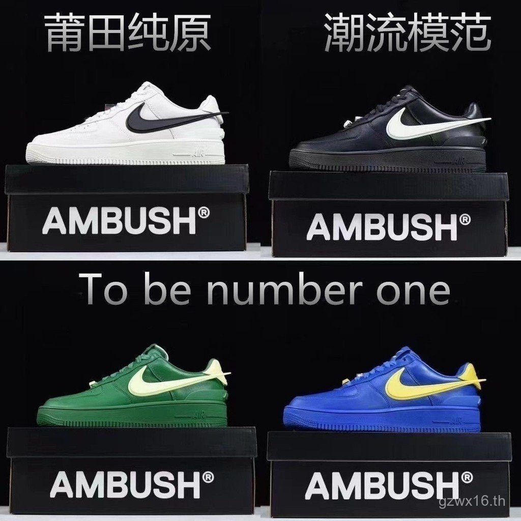 Promotion: New Style AF1 "Raid" Series Co-Branded with Air Force 1 รองเท้าผ้าใบลําลองสีดําสีขาวสีฟ้า