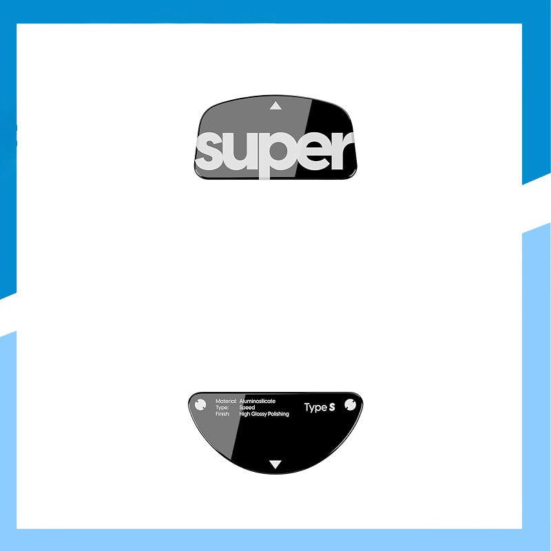 Pulsar Superglide Pro Series Glass Mouse Skates for STA-X, Type C/S, Black