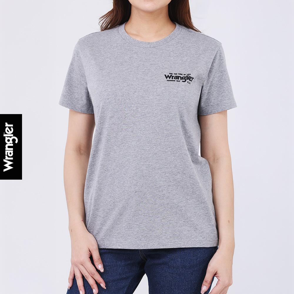 WRANGLER เสื้อยืดแขนสั้นผู้หญิง รุ่น WR S426WTSSF30 สีเทา