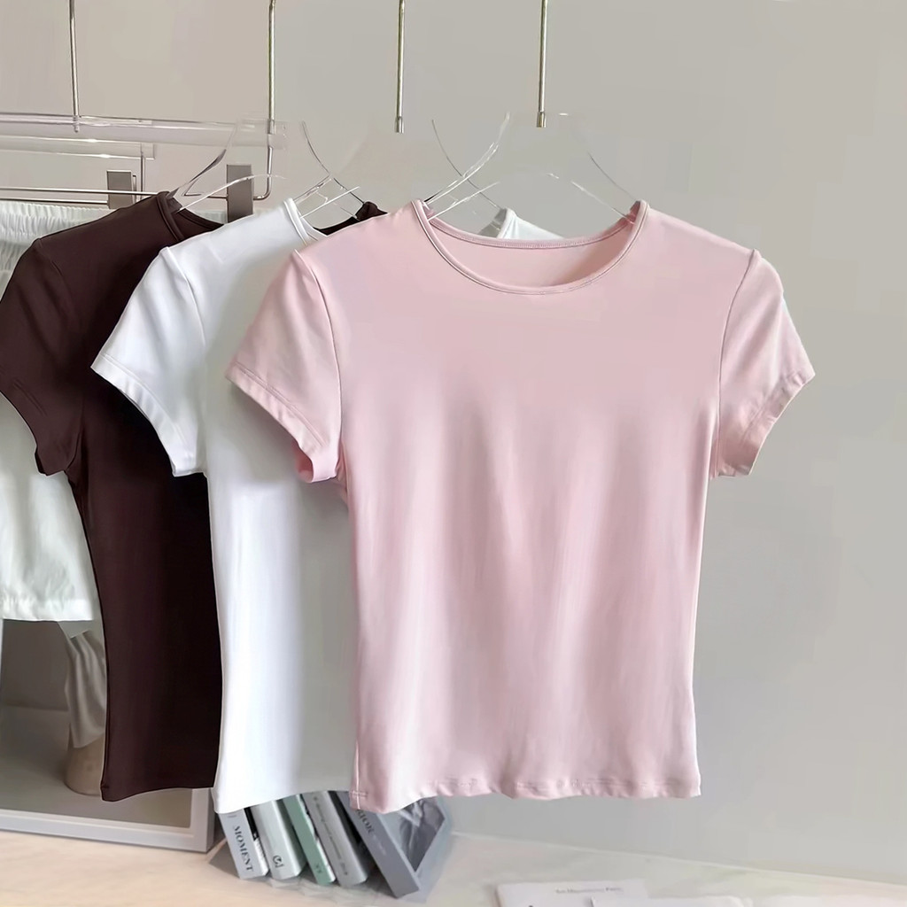 【MAGGIEYOGA】Sports Top Lulu Breathable Quick Drying Slim Short Sleeves การออกกําลังกายวิ่ง