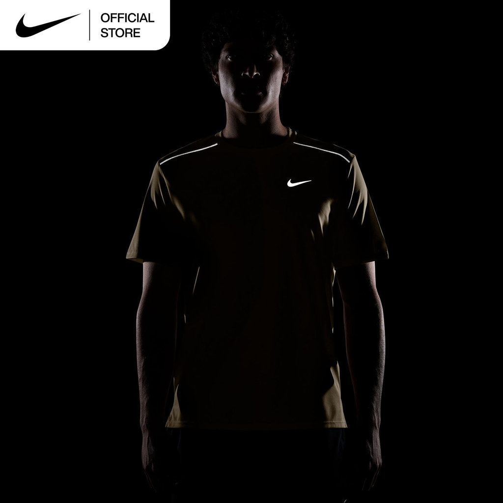 NIKE تيشيرت جري رجالي Miler Dri-FIT بحماية UV — بني — صورة 6
