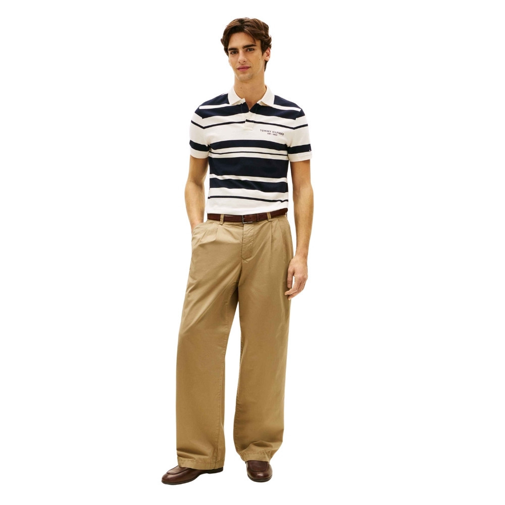 Tommy Hilfiger เสื้อโปโล ผู้ชาย รุ่น MW0MW42765 0A5 - สีน้ำเงิน ทรง Regular — صورة 4