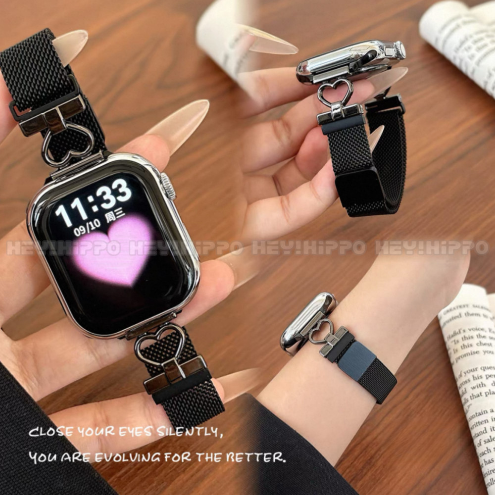 โบว์ข้อต่อโลหะสายรัดแม่เหล็กเหมาะสําหรับ ฉันดู 11/กับ3/10/9/8/7/6/5/4/3/2/1 สายสแตนเลสเหมาะสําหรับ49/46/45/44/42/41/40/438มม