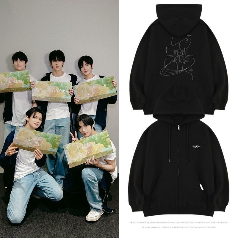 Porta F169 Kpop Txt Act Promise EP2 ผู้ชาย/ผู้หญิง Zip Hoodie ออกแบบเสื้อผ้าเดียวกันเสื้อกันหนาว Uni