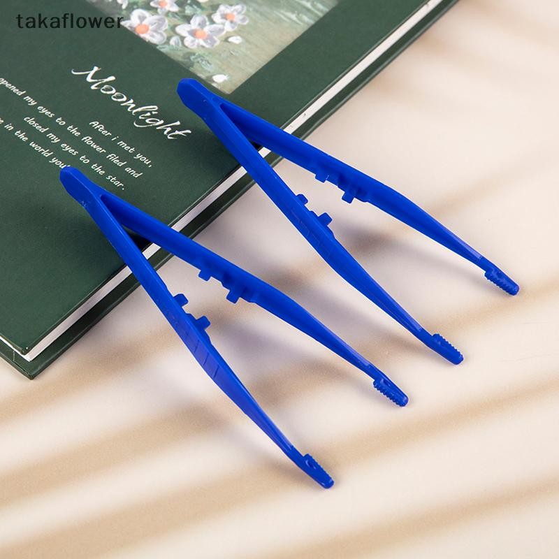 Takaflower 10 ชิ้นพลาสติก Blue s ลูกปัดทางการแพทย์ขนาดเล็กทิ้ง s เครื่องมือ Forceps First Aid Kit อุ