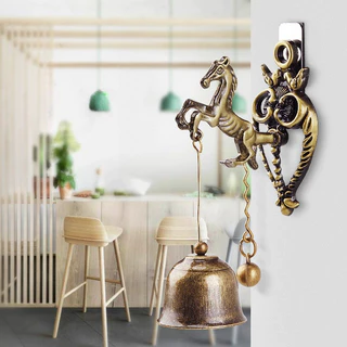 กระดิ่งลมประตู กระดิ่งประตูทางเข้า ด้านหลังมีแม่เหล็ก กริ่งแขวนรูปสัตว์ กริ่งโลหะสไตล์วินเทจ ช้าง