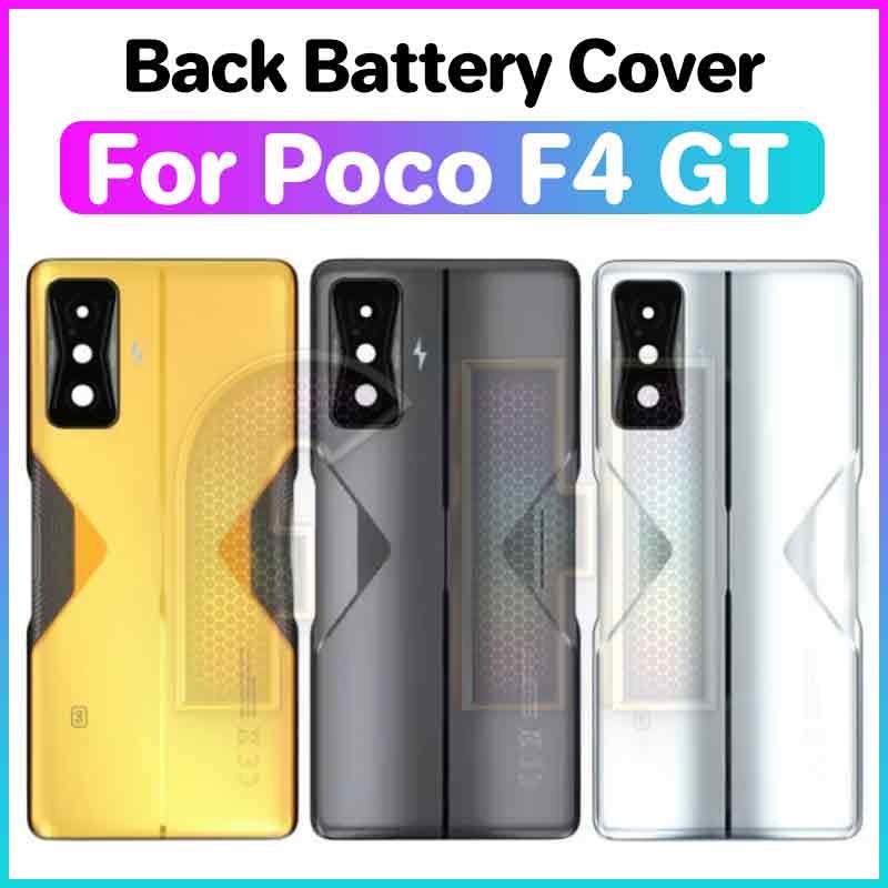 ฝาหลังแบตเตอรี่กระจกสําหรับ Poco F4 GT Redmi k50 gaming ประตูด้านหลังแบตเตอรี่ฝาหลังเลนส์กล้องกระจก