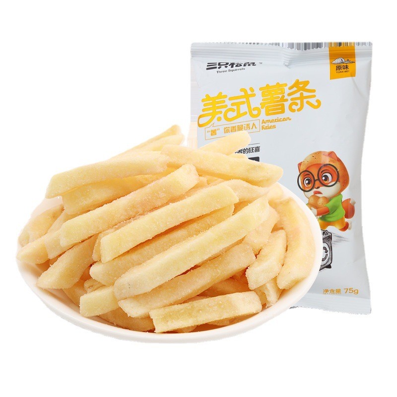 [Three Squirrels _ American French Fries 75g] Office Casual Snacks Puffed Food French Fries