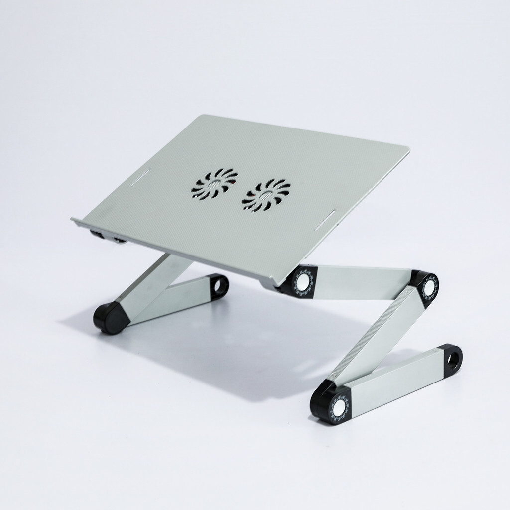 T8Alunum โลหะผสมโต๊ะแล็ปท็อปพับโต๊ะปรับความสูงยืนโต๊ะข้างเตียงโต๊ะขนาดเล็กHT99 ZE9S