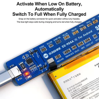 SUNSHINE SS-904A SE บอร์ดเปิดใช้งานแบตเตอรี่ Android สากลพร้อมขั้วอัตโนมัติสําหรับเครื่องมือซ่อมแซมรุ่นโทรศัพท์มือถือส่วนใหญ่