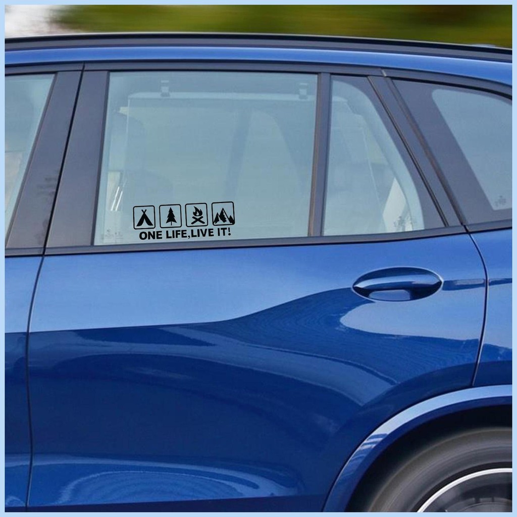 Camping สติกเกอร์รถและ Decals อุปกรณ์ตกแต่งรถยนต์จัดแต่งทรงผมตกแต่ง Auto ตกแต่งภายนอก Body Creative hsgdyth