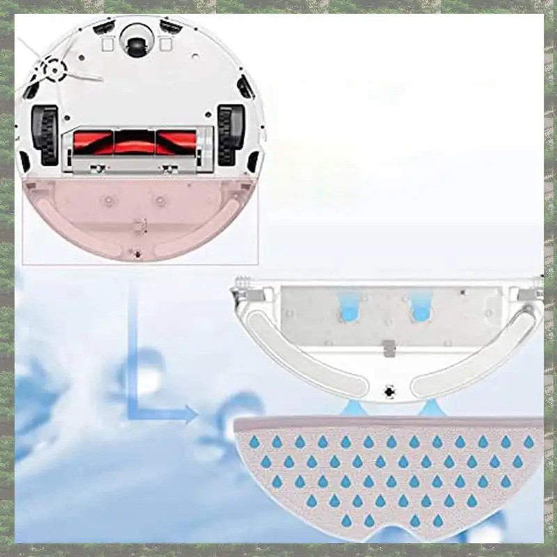 X17A 2025 ใหม่-Mop Pad 12 แพ็คไมโครไฟเบอร์ Mop ผ้าสําหรับ Roborock S6 S6 Pure S6 Maxv S5 หุ่นยนต์เคร