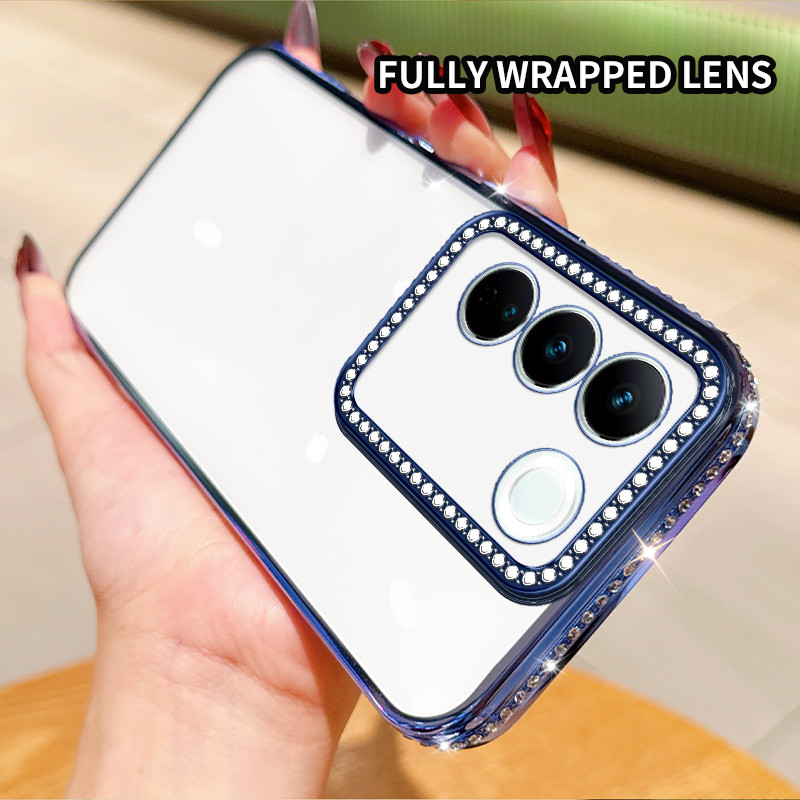 Vivo S16 V2244A S16PRO V2245A V27 V27PRO หรูหราคริสตัลเคสโทรศัพท์ใส