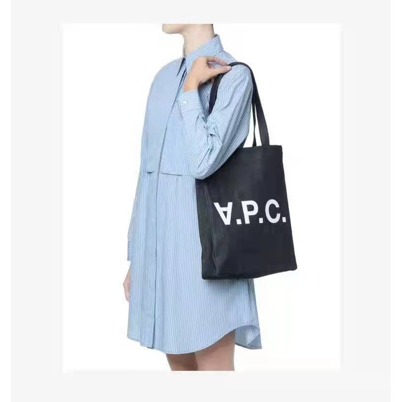 Cross-Border Trend Hot APC Denim Canvas Bag สามารถกระเป๋าสะพายไหล่สุภาพสตรี Cross-Body Bag Denim Blu