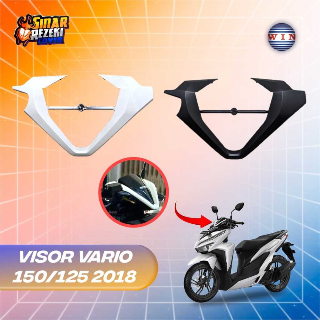 WIN - VISOR ONLY VARIO 150 18 / VARIO 125 18 BLACK DOFF WHITE (WITHOUT SHELL)