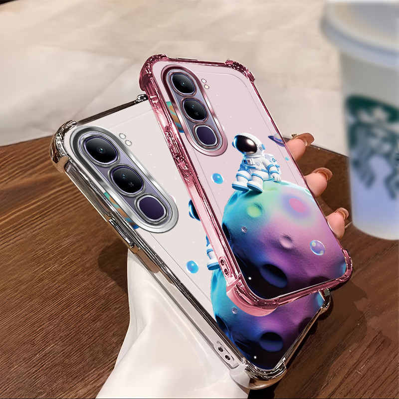 เหมาะสําหรับ VIVO Y21D Y19S Pro Y100 Y200 Y300 Y400 5G V40 Lite 4G GT Electroplated เคสโทรศัพท์กันกร