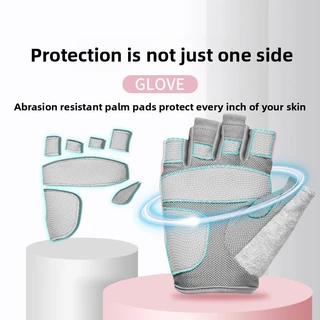 Sports Fitness Gloves for Women, Anti-Wear Wrist Guards, Pull-Up Bar, Weightlifting Training, Running, Spinning Bike, Callus Prevention, Breathable, Non-Slip