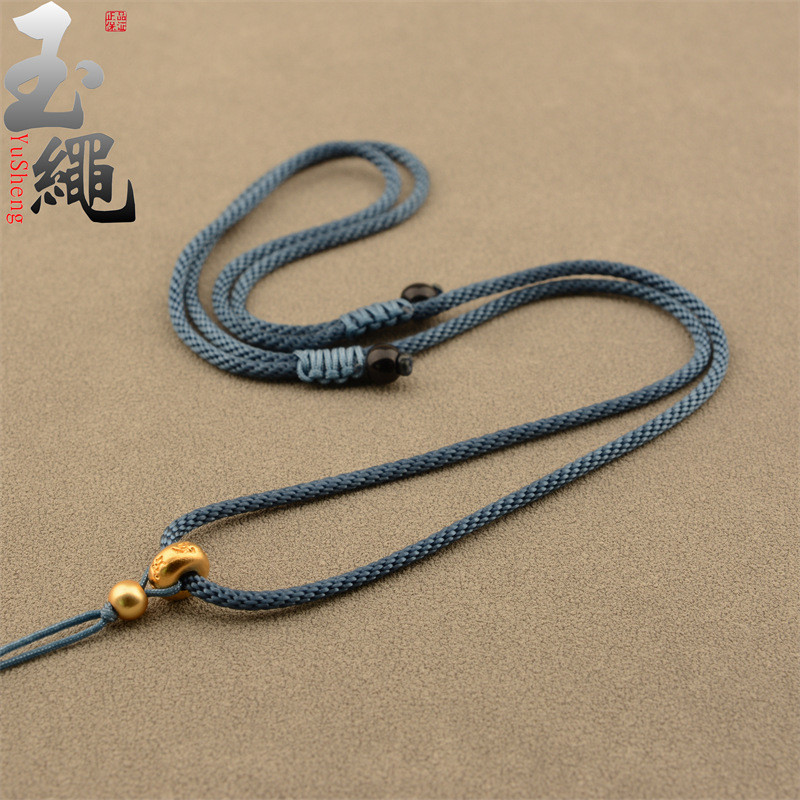 เรียบง่าย สายคล้องคอปรับได้ทอมือสําหรับจี้หยกและอาเกตสายจี้สีเหลือง จี้ Mlc9 *ร้อน