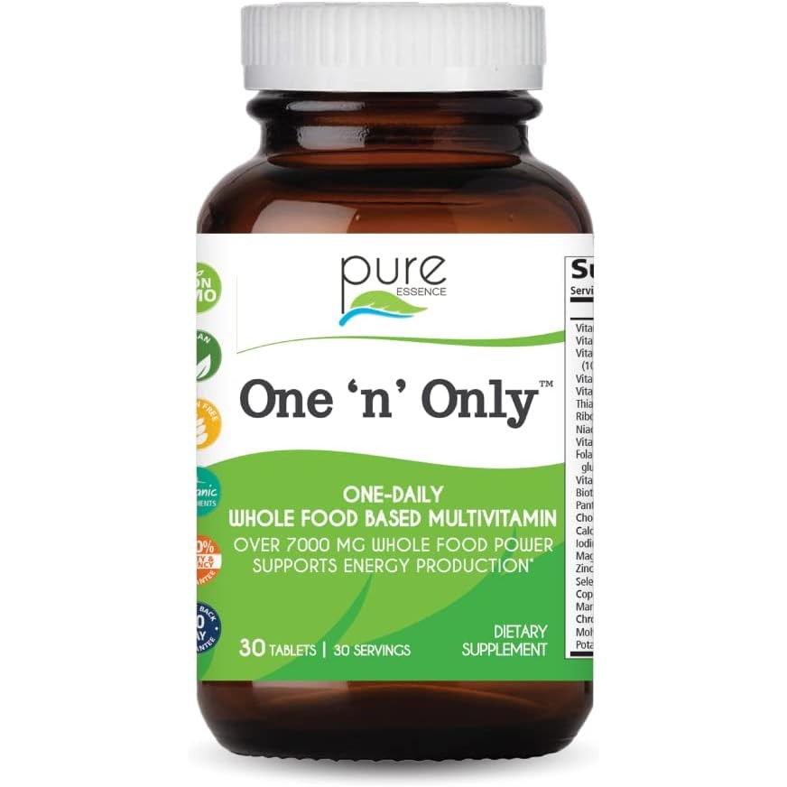 One n Only Whole Food Multivitamin by Pure Essence - Super Energetic Once a Day with Superfoods, Min