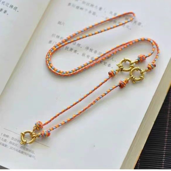 T Thailand Amulet Chain Handmade Cotton Rope Amulet Rope พวงมาลัย Universal Buckle Single Hanging Th
