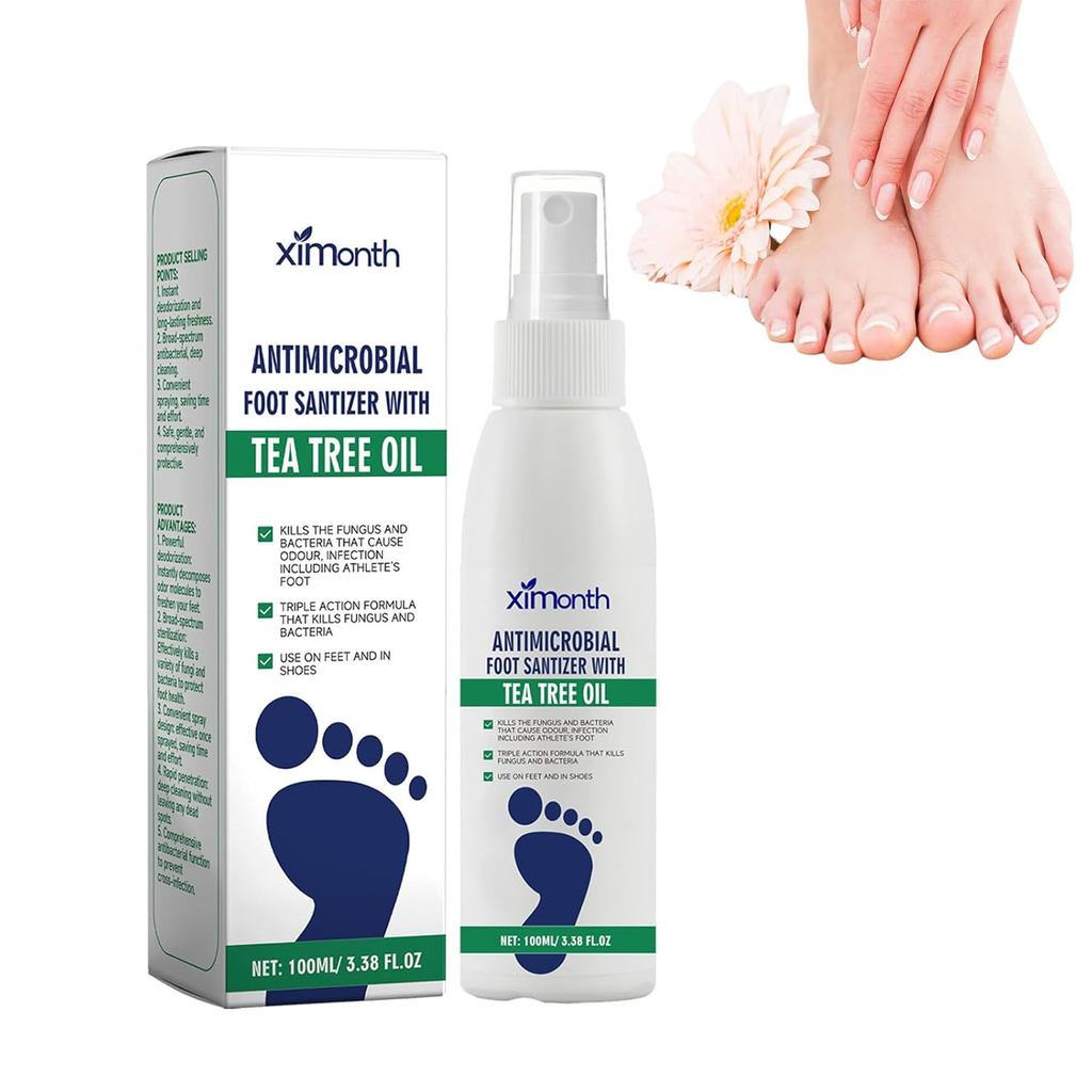 Ximonth Foot Sanitizer Spray with Tea Tree Oil, Tea Tree Oil Foot Spray