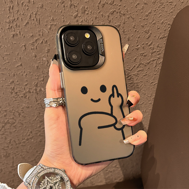 นิ้วกลางแนวตั้งเหมาะสําหรับ iqoo13 เคสโทรศัพท์ neo10 ชาย 12Pro ความรู้สึกระดับไฮเอนด์ 11s Icool 7 Ra