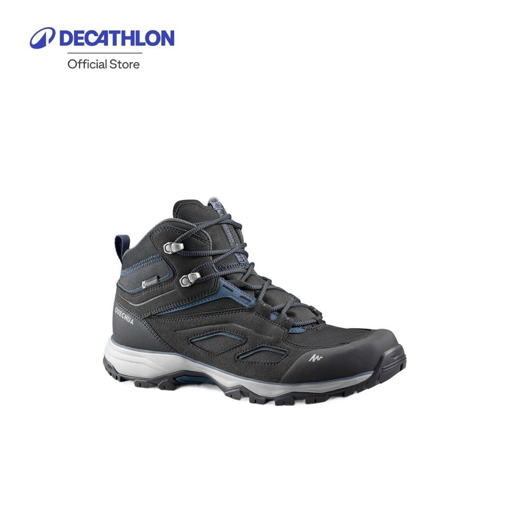 Decathlon Men’S Waterproof Mid-Height Hiking Boots รองเท้าหุ้มข้อกันน้ำผู้ชายสำหรับใส่เดินป่าบนภูเขา