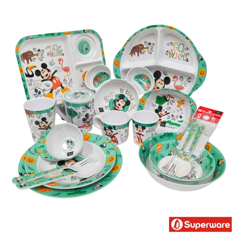 มิกกี้ ดูเดิ้ลซู จานข้าว แก้วน้ำ ถาดหลุม เมลามีน Disney Mickey ศรีไทยซุปเปอร์แวร์ Superware [ขายเป็นชิ้น]