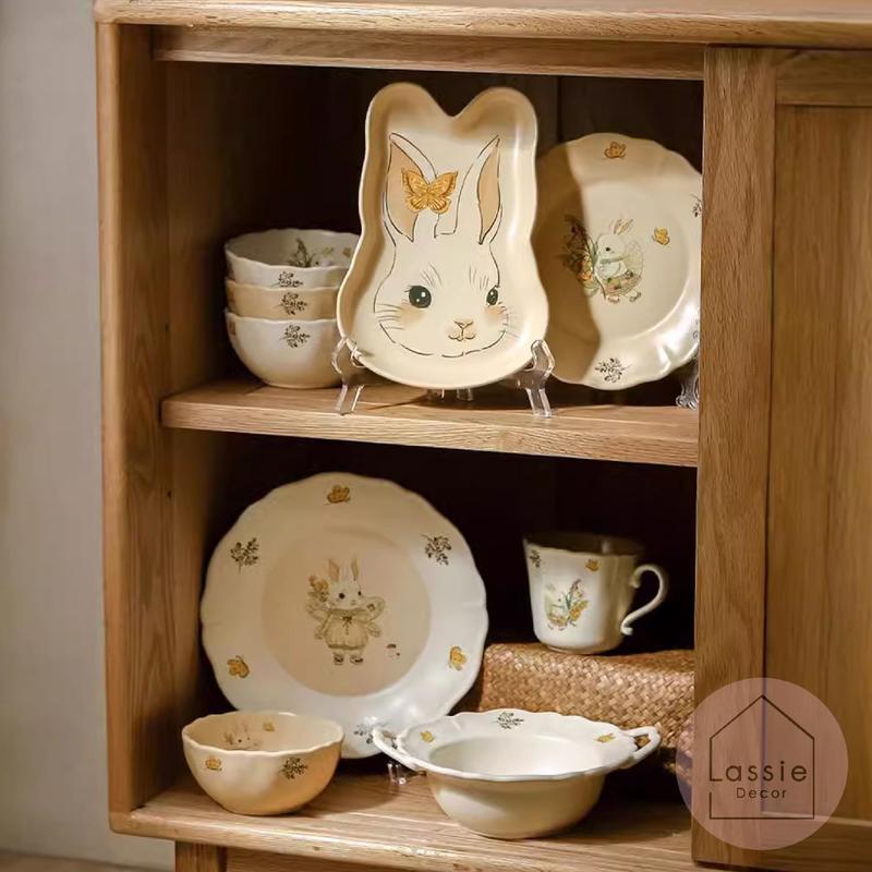 Rabbit Fairy น้อนกระต่ายยย น่ารักมินิมอล ฟิลลูกคุณ จานชามเซรามิก Lassie Decor