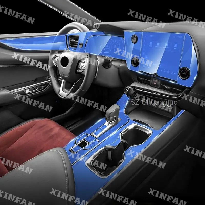 U4mxplbq ฟิล์ม TPU สําหรับ Lexus NX 250 350 H 2022-2023 ภายในรถคอนโซลกลางโปร่งใส Anti-scratch ฟิล์มซ