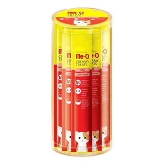 (ยกกระปุก 36 ซองคละรสชาติได้) ขนมแมวเลียมีโอ Me-O Creamy Treats Meo แมวเลียมีโอครีมมี่ทรีต มี-โอ