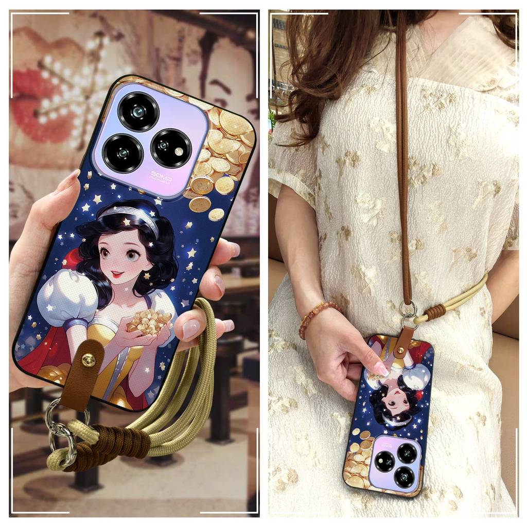 ซิลิโคน Lanyard เคสโทรศัพท์สําหรับ ZTE Blade V60 ออกแบบ/Axon 60 Lite การ์ตูนนุ่มกรณีป้องกันป้องกันฝุ