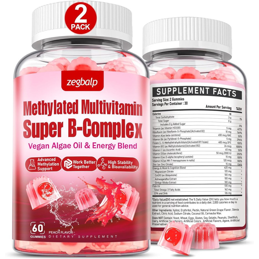 Methylated Multivitamin with B Complex for Women - Daily Vitamin B1, B2, B6, B12, Folate, C & Magnes