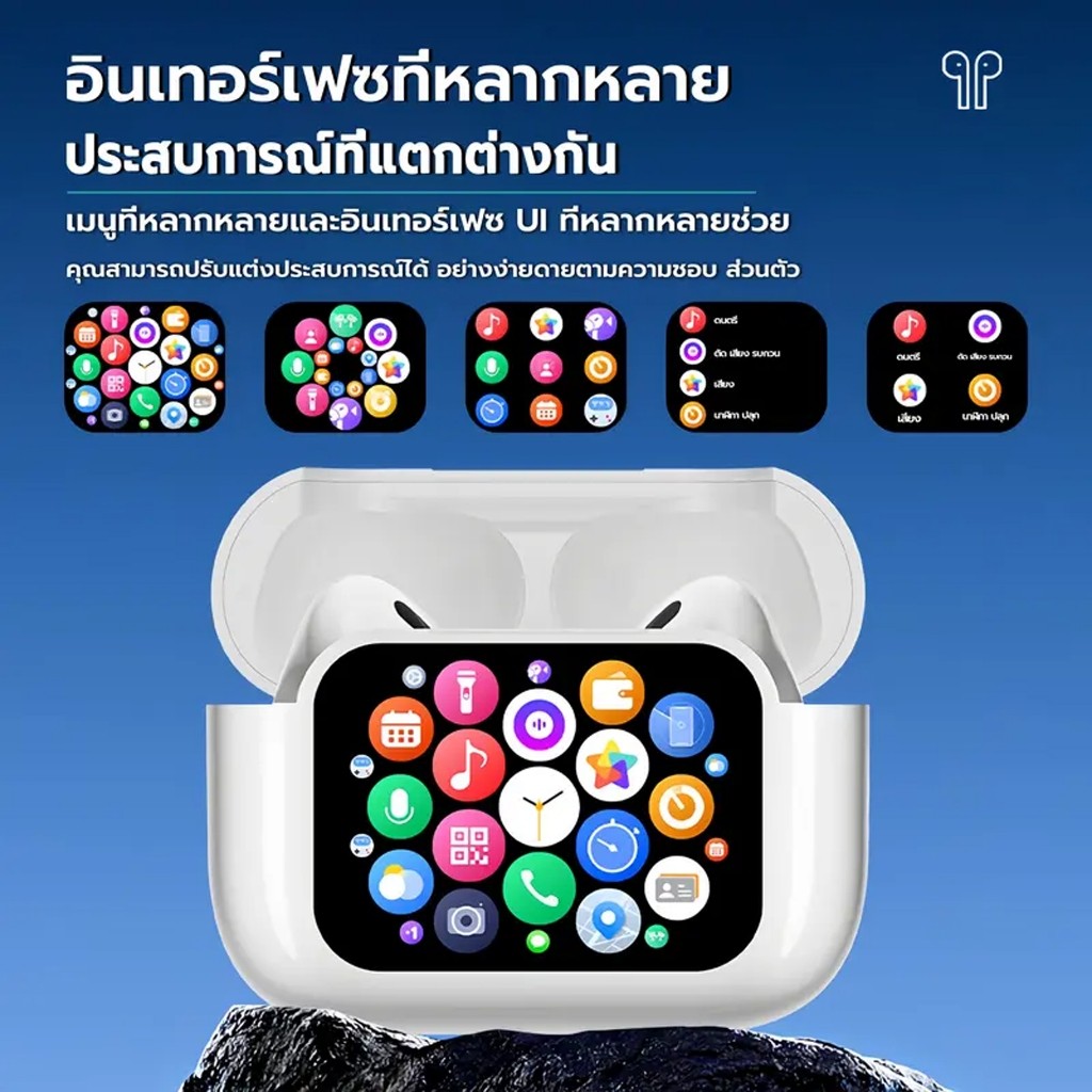 A11 Pro หูฟังไร้สายบลูทูธ ลดเสียงรบกวนชุดหูฟังบลูทูธไร้สายพร้อมไ TWS หน้าจอสัมผัสหูฟังบลูทู เบสดี