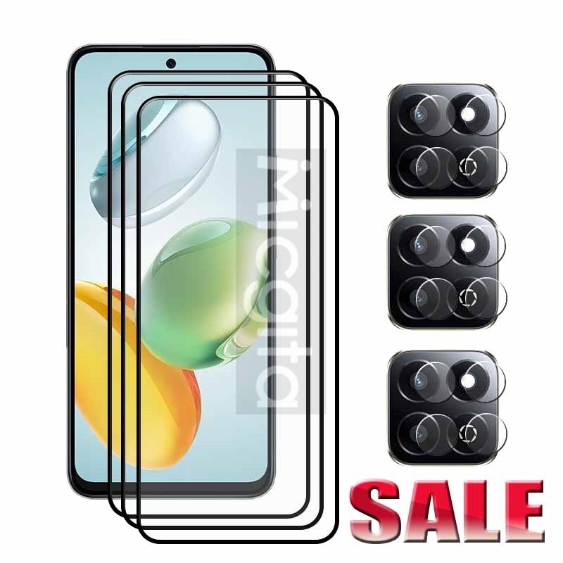 6in1 สําหรับ Honor X7C ป้องกันหน้าจอ Anti-Scratch 9H กระจกนิรภัยสําหรับ Honor X7c เส้นใยนุ่มเลนส์ฟิล