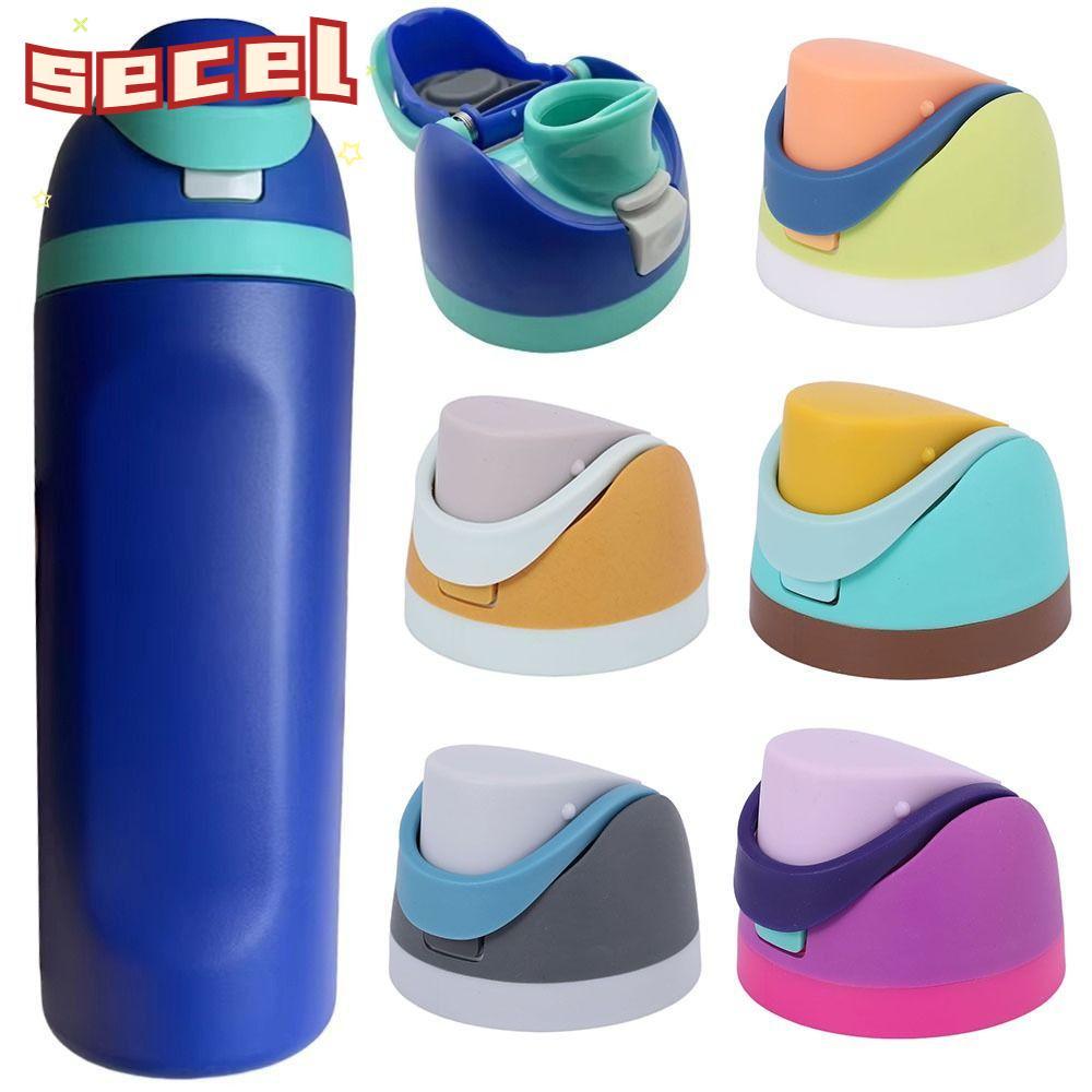 SECEL เปลี่ยนฝาสําหรับ Owala Freesip, ไม่มีการรั่วไหลของน้ํา 16oz 24oz 32oz 40oz ขวดปุ่มเดียวด้านบน, อุปกรณ์เสริมขวดน้ําปลอดสาร BPA สําหรับ Owala