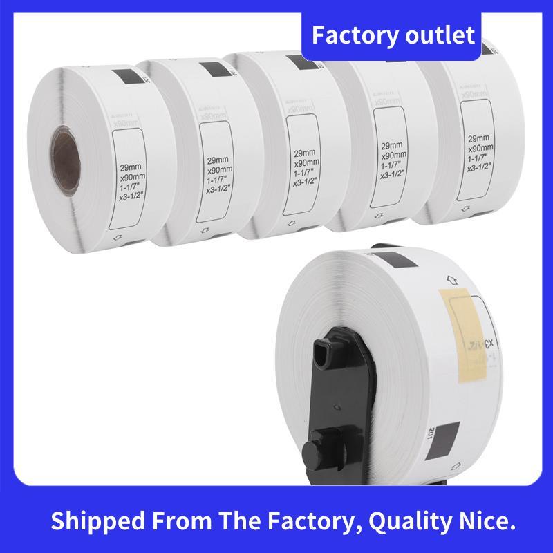 6 ม้วนป้ายเข้ากันได้สําหรับ -11201 ป้ายที่อยู่มาตรฐาน 29 มม. x 90 มม. สําหรับ QL-800 QL-810W QL-700