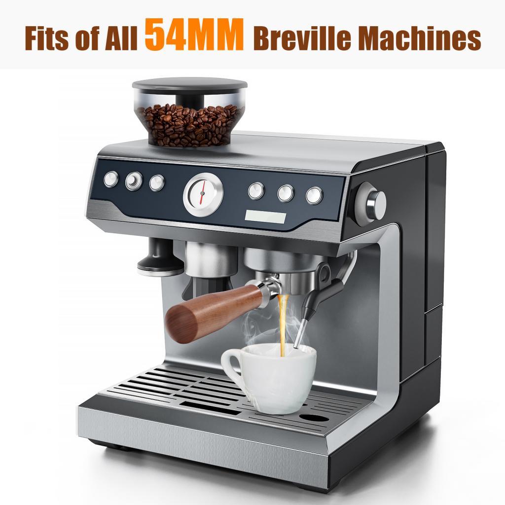 AORESAC 54mm Espresso Portafilter Bottomless Naked ใช้งานร่วมกับ Breville Barista Express Pro Touch 