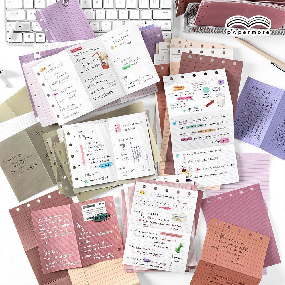 PaperMoreM5 Loose-leaf Refill Second Bullet Handbook หน้าด้านใน Simple Student Notebook Replacement 