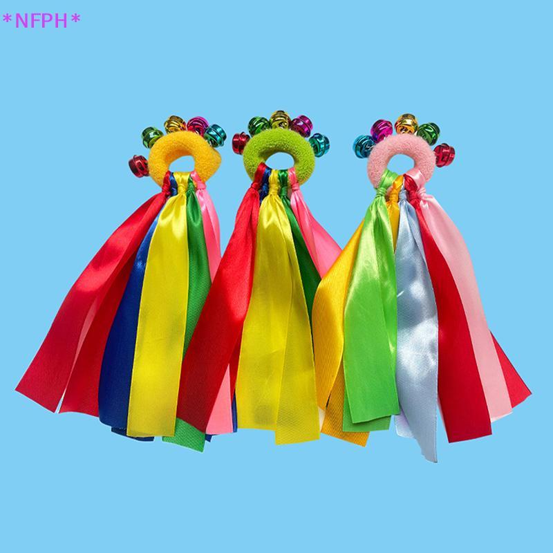 ข้อมือริบบิ้นสำหรับเด็ก ใช้งานในการแสดงเชียร์ลีดเดอร์และปอมปอมคลับ สร้อยข้อมือยืดหยุ่นมีเชือกยึดเกาะแน่น
