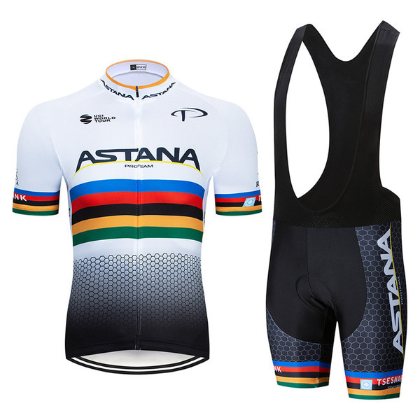 เสื้อจักรยาน common cycling เสื้อขี่จักรยาน ฤดูร้อน Astana ชุดปั่นจักรยานแขนสั้น Astana ชุดปั่นจักรย