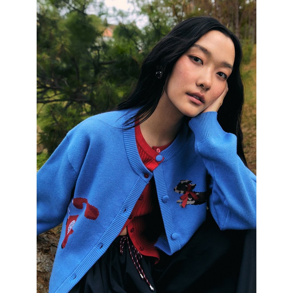 [Pomelo] เสื้อคาร์ดิแกนไหล่ตก / Drop-Shoulder Cardigan
