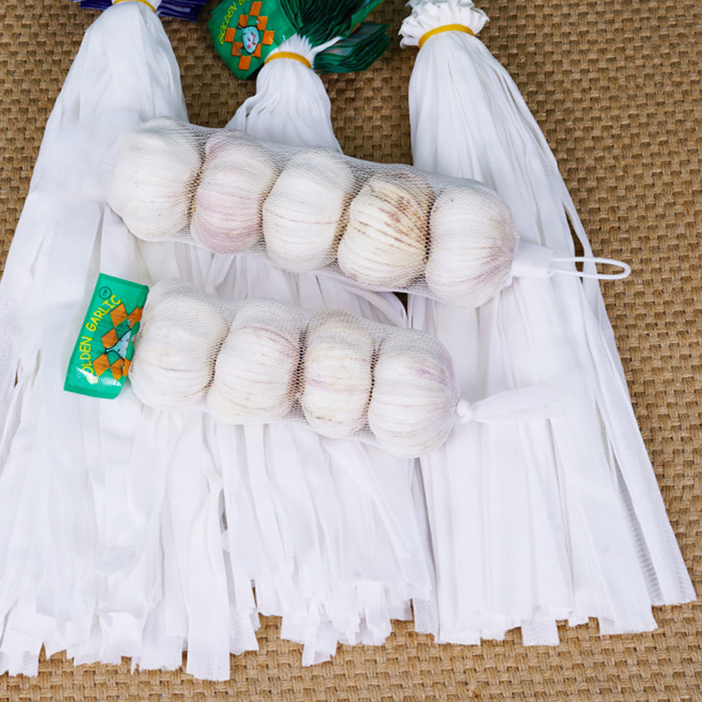 100PCS กระเทียมขิงบรรจุถุงตาข่าย Breathable กระสอบสุทธิสะดวกถุงตาข่ายสําหรับ Home Kitchen Storage