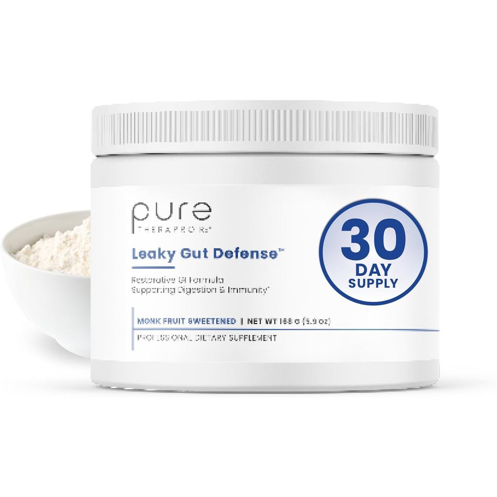 Pure Therapro Rx Leaky Gut Defense - อาหารเสริมเพื่อสุขภาพ Gut กลูตามีน สารสกัดจากรากชะเอม ใบว่านหาง