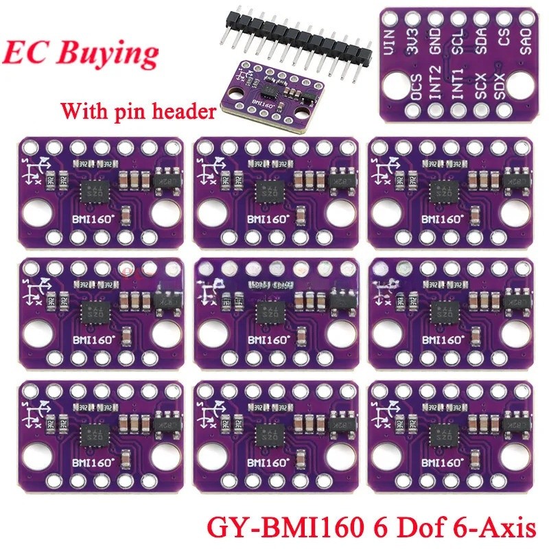 10 ชิ้น/1 ชิ้น BMI160 GY-BMI160 6DOF 6 แกน Rate Gyro Gravity Accelerometer เซนเซอร์โมดูล IIC I2C SPI
