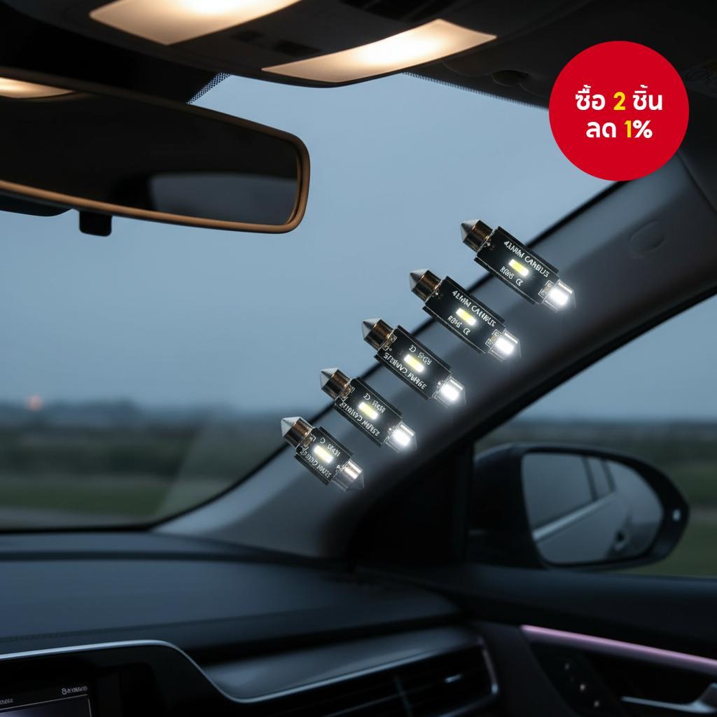 TCYATO ไฟอ่านหนังสือ 10 ชิ้น 1860/70201 กระแสไฟฟ้าคงที่ หลอดไฟสองปลาย 31MM, 36MM, 39MM, 41MM สว่าง