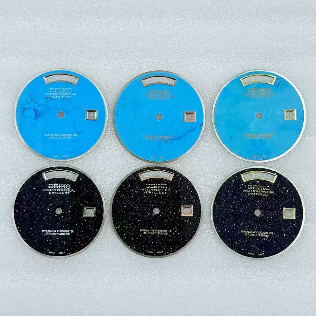 8285 การเคลื่อนไหว, อุปกรณ์เสริมนาฬิกาหน้าปัดหินธรรมชาติ ไพลิน, เทอร์ควอยซ์, เหมาะสําหรับการเคลื่อนไ