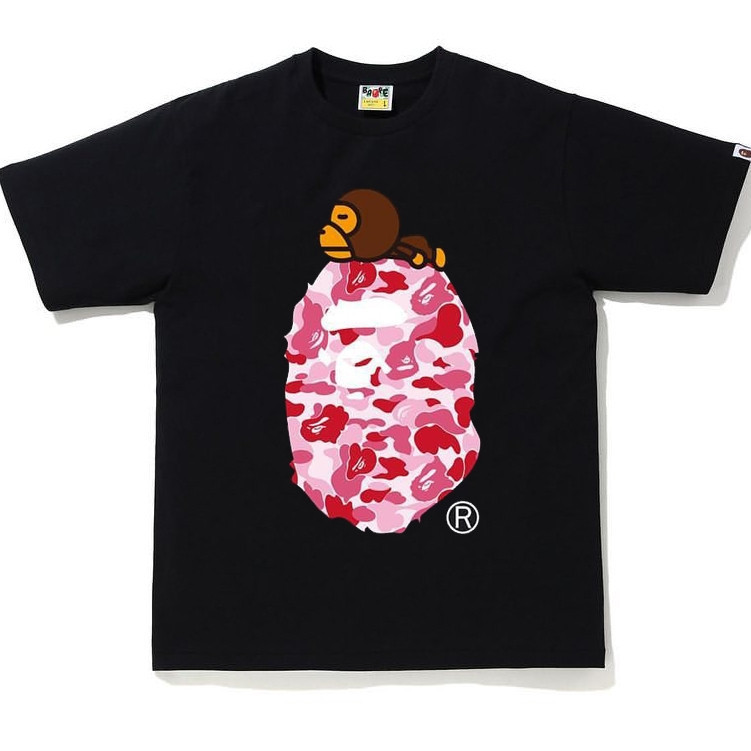 Bape Casual T-shirt พิมพ์ลาย Trendy แขนสั้น สำหรับทั้งผู้ชายและผู้หญิงS-5XL