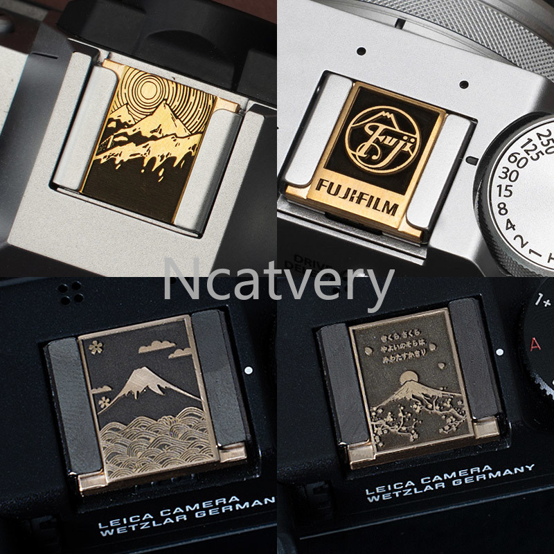 ทองเหลืองรองเท้าร้อนฝาครอบชัตเตอร์ปุ่มสําหรับ Fujifilm MINI EVO XE5 XM5 Xhalf XT5 XT50 XT30 II สําหร